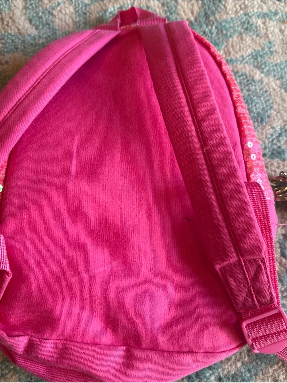 Kids Pink Sequin Rainbow Unicorn Backpack